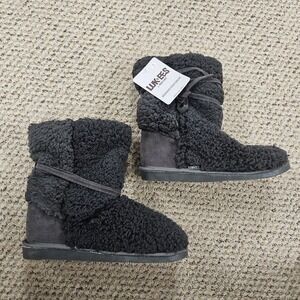 New Lukees MUK LUKS Clementine Women's Faux-Fur Winter Boots in Gray Size 9